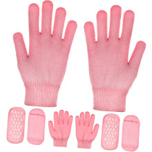 2 set di calzini e guanti idratanti per la cura dei piedi Rosa Rimuovi calli Terapia Guanti per la cura della pelle delle mani per idratare