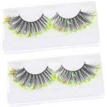 Paar künstliche Wimpern mit Pailletten, künstliche Wimpernverlängerungen, Make-up-Party-Augen-Dekorationen, Augen-Accessoires für Damen