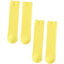 Pojksockor Flickstrumpor Mid-Kalvlängda Dubbelnålade Sömmar Robusta Andningsbara Bekväma Pojkar och Flickor