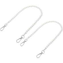 2pcs Vintage Pearl Waist Chain DIY Metal Buckles for Women Jeans Pants Skirts as Bag Pearl Chain Decor