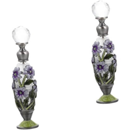 2 st parfymflaskdekor i glas, aromflaska, essens, delflaska