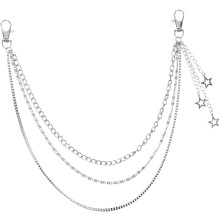 2 Stück Punk-Stern-Hüftkette, Metall-Hosenkette, Gothic-Rock-Accessoires