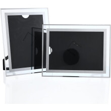 2 Stück Hochzeitsbilderrahmen aus Glas, 7 Zoll rechteckig, einfache Fotoaktualisierung