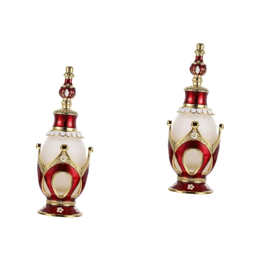 Hkhbjs 2Pcs Vintage Empty Glass Perfume Bottle Refillable Fragrance Container For Womens Perfume Bottle