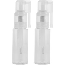 2 st plastsprayflaskor tom puderdispenser roterbar pip för hårglitter resor