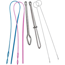 6-teiliges Set aus Metall-Kordeleinfädlern mit Doppellöchern, DIY-Nähfadenführungswerkzeug