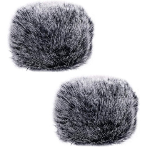 2 fundas protectoras de felpa para micrófono, a prueba de salpicaduras, accesorio para micrófono con efecto protector.