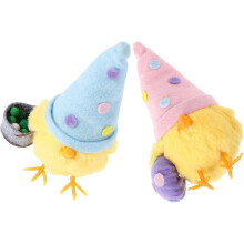 2 Stück Osterdekoration, weiche Kuscheltiere, Mini-Plüsch-Hühnerfiguren für die Frühlingsdekoration zu Hause