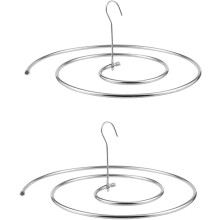 2 stuks droogrekken/hangers 403 cm, roestvrijstalen spiraalvormig, lichtgewicht, multifunctioneel