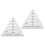 2pcs Quilting Regra Set Acrílico 60 graus Equilateral Triângulo Quilting Modelos 1
