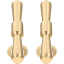 2 Stück Messing-Schrankgriffe, Schubladengriffe, einlochig, goldfarben, klassisch, Kleiderschranktürgriffe