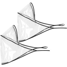 2pcs Waterproof Rain Hats for Women Plastic Bonnet with Visor Lightweight Foldable Rain Bonnets
