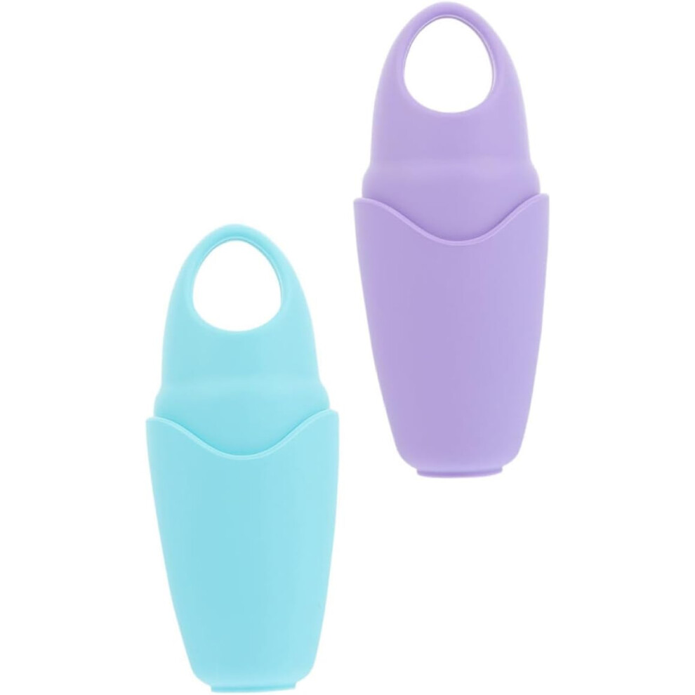Hkhbjs Blue 2Pcs Facial Massage Silicone Face Contour Roller For Face Pain Relief Massager