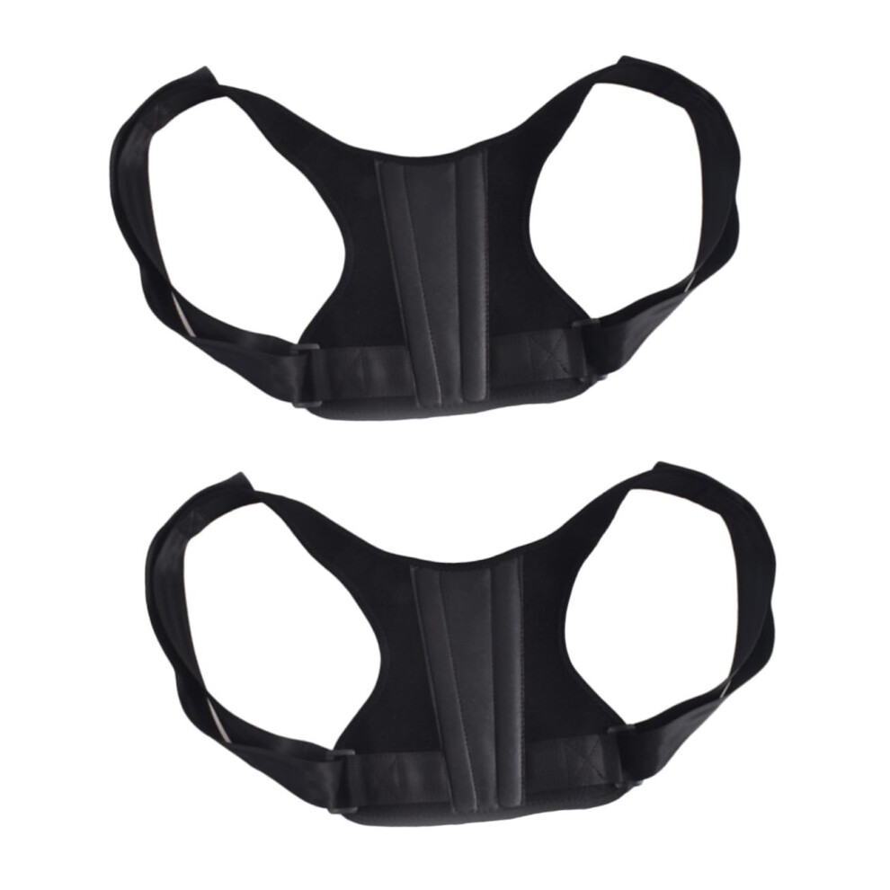 Hkhbjs 2Pcs Adjustable Upper Back Brace Posture Corrector