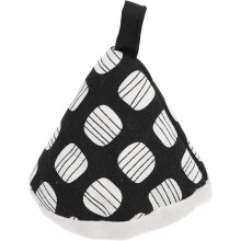 fundas triangulares para tapas de ollas, guantes de algodón resistentes al calor con cuerda para colgar.