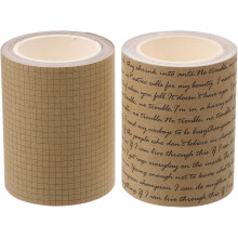 Vintage kraft papír scrapbook ragasztószalag készlet 2 tekercs 60 mm x tekercs, dekoratív kézműves ragasztószalag