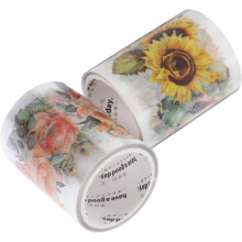 2 Rollen Pflanzen- und Haustierklebeband, Scrapbooking-Klebeband, Vintage-Blumenmuster