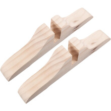 2 soportes divisores de pantalla para el hogar con base de madera.