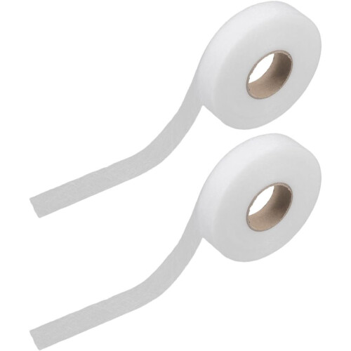 Strykband för kläder och gardiner, fållband 2 cm x 64 m, vit