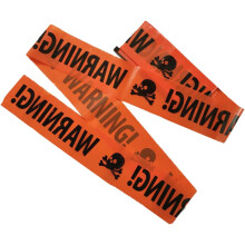2rolls Halloween Warning Tape Skull Head Caution Tape for Halloween Party Decorations Outdoor Home Isolation