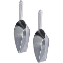 2pcs Aluminum Alloy Square Mouth Ice Shovel with Comfortable Grip and Lightweight Design