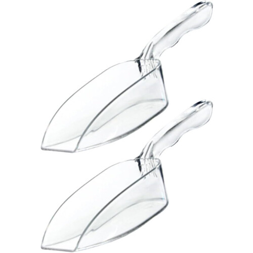 2pcs Flour Shovels Ice Scoop PC Material Thickened Multi-Functional Smooth Edges Integrally Formed Simple