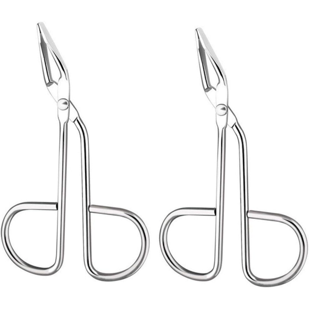 Hkhbjs Stainless Steel Scissor Tweezers Set 2Pcs With Slant Tip