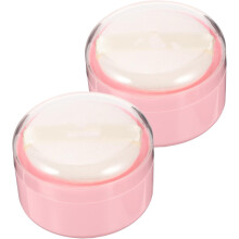 2 st babypuderpuffar liten bärbar kroppspuderbehållare puff dammbehållare rosa för resor och hemmabruk