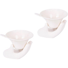 2 Sets Keramik-Teefilter in kreativer Form für die Zubereitung von losem Tee