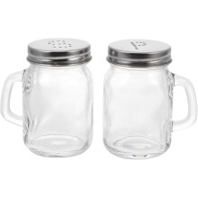 2 Stück Gewürzflaschen, Mini-Gewürzbehälter aus Glas und Aluminium