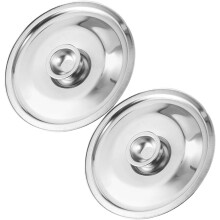 coperchi universali per contenitori di strutto, 11,4 x 11,4 cm, in acciaio inossidabile, design semplice e sofisticato, mantengono il vapore