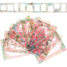 2 Sets DIY-Fenstergarten-Aufkleber im Vintage-Blumen-Scrapbook-Papier-Basteldekor