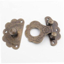14pcs Antique Hasp Latch Wooden Jewelry Box Cabinet Hardware Iron Box Latches for Decorative Vintage Buckle