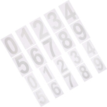 2 juegos de pegatinas grandes de números de PVC blanco para buzones, autoadhesivas, impermeables y reflectantes.