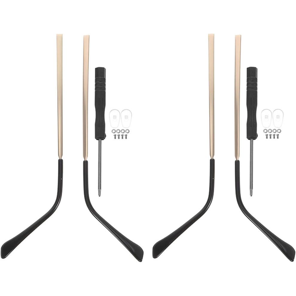 Hkhbjs 2Sets Metal Glasses Arms Legs Replacement Eyeglass Temple Accessories