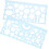 2pcs Plastic Drawing Templates Geometric Stencils Measuring Rulers Multifunctional Drafting Tools 1