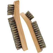 2 spazzole per la pulizia delle scarpe con setole in legno, portatili, ideali per pulire e lucidare le scarpe in casa.