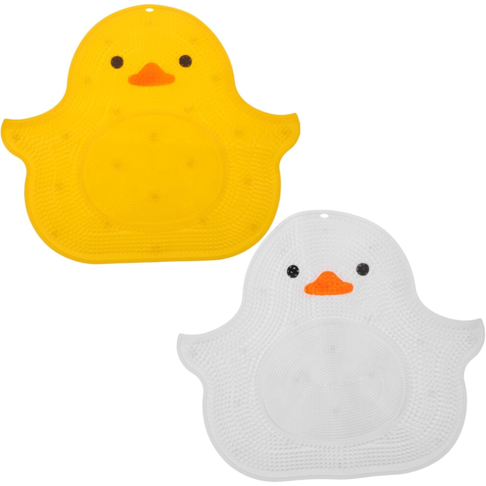 Hkhbjs 2Pcs Silicone Foot Scrubber Shower Mat With Non-Slip Suction Cups Exfoliating Massaging