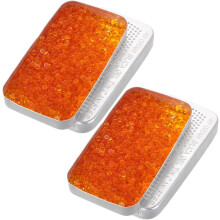 2Pcs Reusable Orange Silica Gel Desiccant Packs Moisture Absorbing Sachets