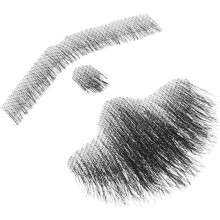 Realistic Human Hair Beard and Mustache Set for Adults with Invisible Lace Front