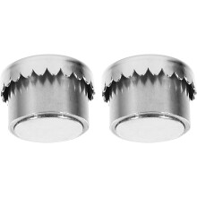 2er-Pack magnetische Seifenhalter aus Edelstahl, Badezimmer-Organizer, leicht zu reinigen, luftig, silberfarbenes, einzigartiges modernes Design
