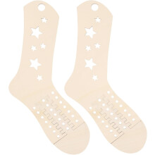 2 Stück hölzerne Sockenstrickblocker für handgefertigte Socken mit glatten Kanten, DIY-Strickwerkzeuge