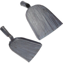 2 palette per carbone da barbecue, mini paletta per la polvere in acciaio al carbonio, paletta multifunzionale, paletta efficiente per carbone