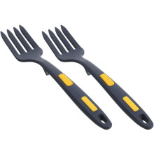 2 Silikon-Küchengabeln, antihaftbeschichtet, flexibel, mit ergonomischem Design