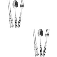 2-teiliges Reisebesteck-Set: Campinggabel, Löffel, Essstäbchen, Lunchbox-Besteck, tragbares Besteck