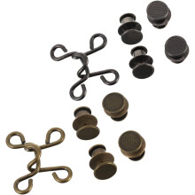 2 Sets Stainless Steel Detachable Waist Reduction Jeans Buttons with Universal Buckles