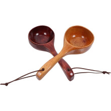 2-teiliges Suppenkellen-Set aus Holz für die Küche, 100 ml Fassungsvermögen