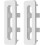 2pcs Plastic Sink Overflow Trim Ring Rectangle Basin Hole Cover for Kitchen and Bathroom 1