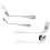 Angled Spoon and Metal Fork Feeding Aid 4pcs Set Lightweight Adaptive Utensils 1