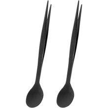 2-teiliges Probierlöffel-Set aus Edelstahl mit Pinzette, Küchenpinzette, Kaltgerichte, Präzisionsverkostung
